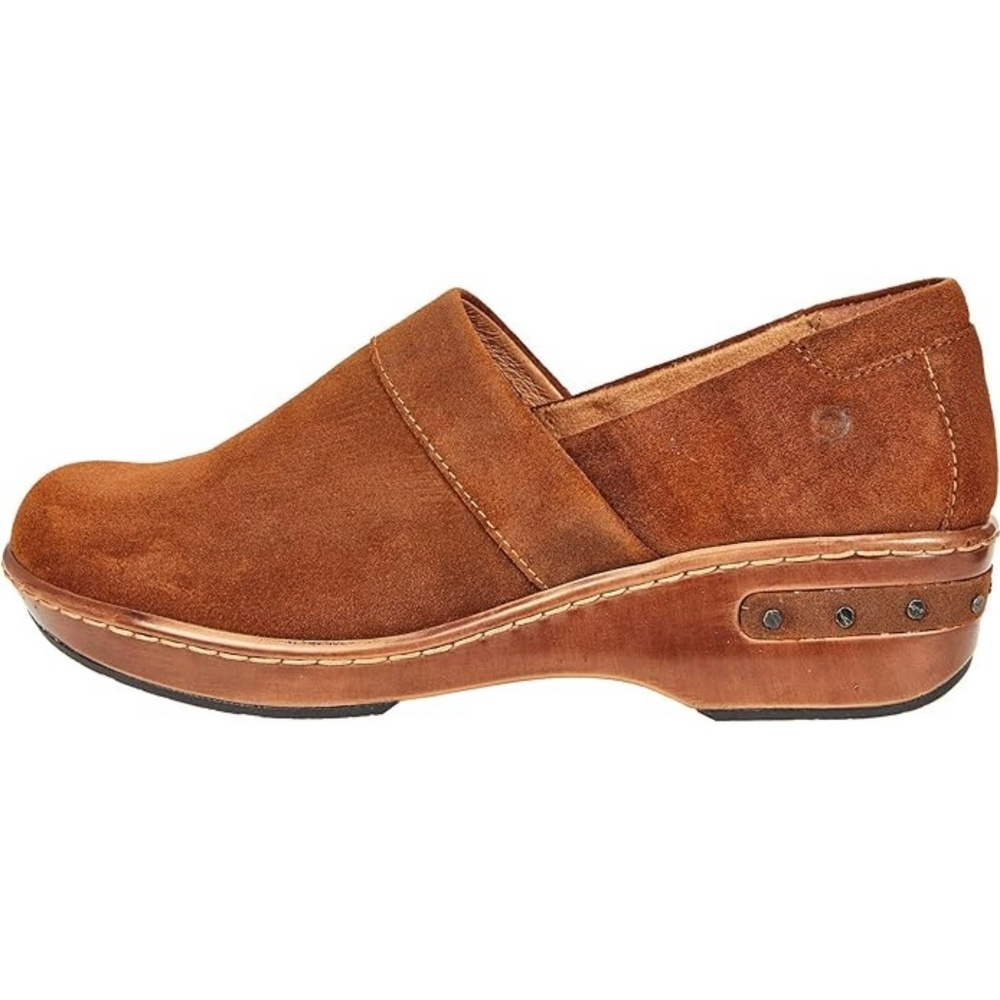 Born Bailie Clog Brown Leather Suede Women’s Comfortable Shoes size 8.5 40 - Picture 2 of 13